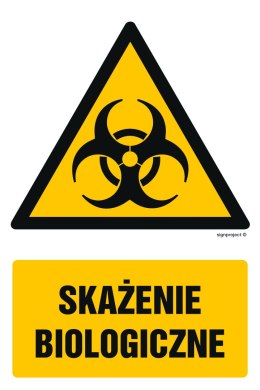 Znak GF023 Skażenie biologiczne, 100x150 mm, TS - Płyta TD fotoluminescencyjna