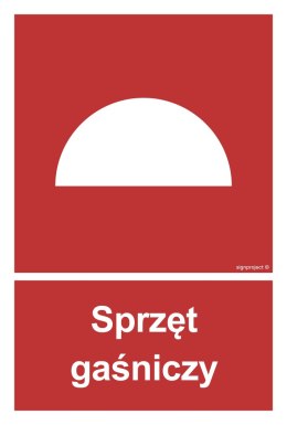 Znak BC005 Sprzęt gaśniczy, 100x148 mm, PS - Płyta 1 mm fotoluminescencyjna