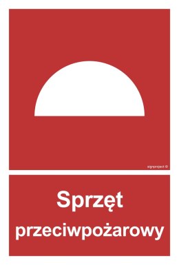 Znak BC006 Sprzęt przeciwpożarowy, 100x148 mm, PS - Płyta 1 mm fotoluminescencyjna