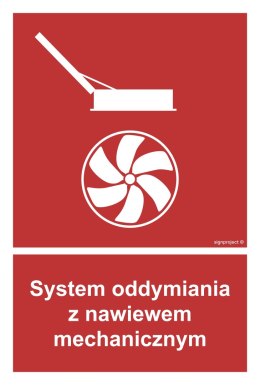 Znak BC060 System oddymiania z nawiewem mechanicznym, 100x148 mm, FN - Folia samoprzylepna