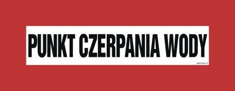 Znak BC107 Punkt czerpania wody, 360x140 mm, FN - Folia samoprzylepna