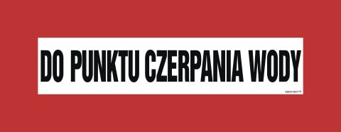 Znak BC108 Do punktu czerpania wody, 360x140 mm, FN - Folia samoprzylepna