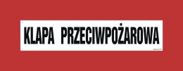 Znak BC116 Klapa przeciwpożarowa, 360x140 mm, FN - Folia samoprzylepna