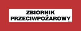 Znak BC121 Zbiornik przeciwpożarowy, 360x140 mm, PS - Płyta 1 mm fotoluminescencyjna