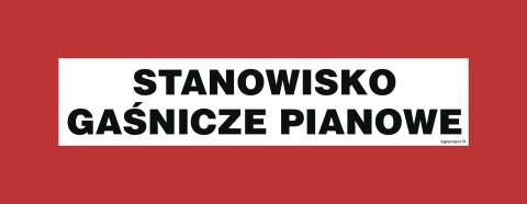 Znak BC123 Stanowisko gaśnicze pianowe, 360x140 mm, FN - Folia samoprzylepna