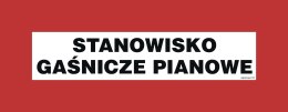 Znak BC123 Stanowisko gaśnicze pianowe, 360x140 mm, FS - Folia samoprzylepna fotoluminescencyjna