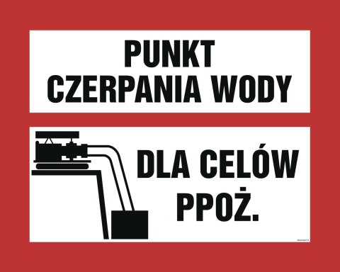 Znak BC141 Punkt czerpania wody dla celów ppoż, 250x200 mm, FN - Folia samoprzylepna