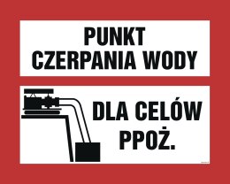 Znak BC141 Punkt czerpania wody dla celów ppoż, 500x400 mm, PN - Płyta 1 mm