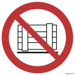 Znak GA023 Nie zastawiać, 100x100 mm, TS - Płyta TD fotoluminescencyjna