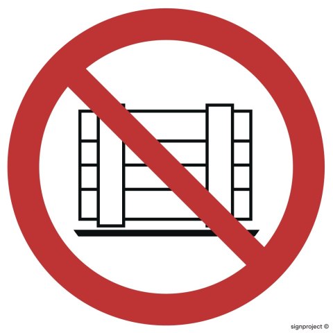 Znak GA023 Nie zastawiać, 350x350 mm, TS - Płyta TD fotoluminescencyjna