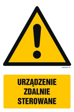 Znak GF040 Urządzenie zdalnie sterowane, 100x150 mm, TS - Płyta TD fotoluminescencyjna