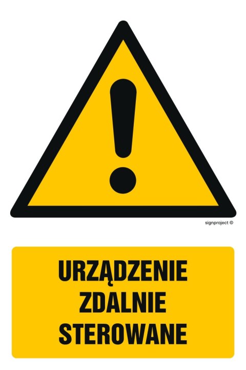 Znak GF040 Urządzenie zdalnie sterowane, 350x525 mm, PN - Płyta 1 mm