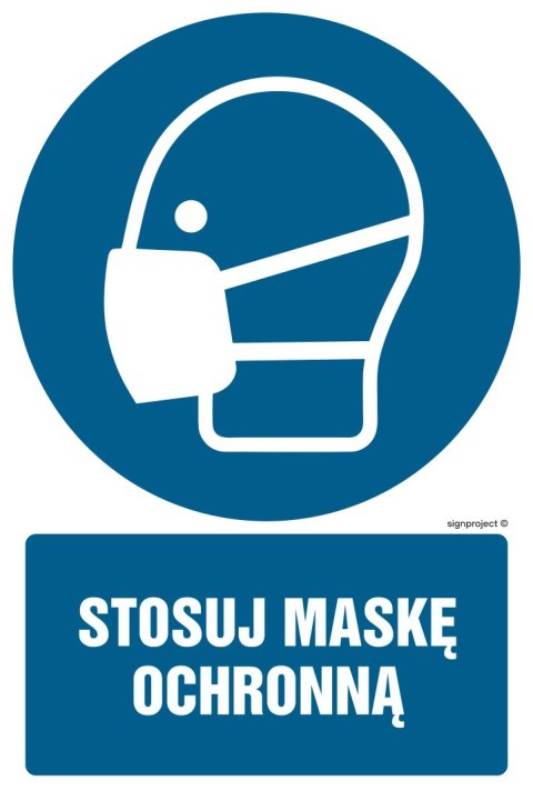 Znak GL053 Stosuj maskę ochronną, 100x150 mm, TS - Płyta TD fotoluminescencyjna