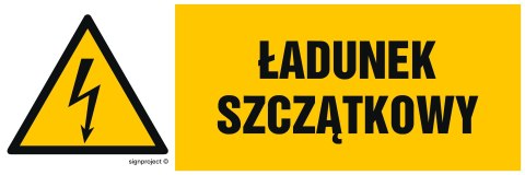 Znak HB011 Ładunek szczątkowy, 200x67 mm, FN - Folia samoprzylepna