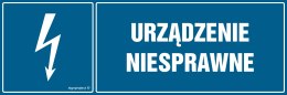 Znak HH018 Urządzenie niesprawne, 200x67 mm, FN - Folia samoprzylepna