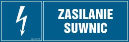 Znak HH045 Zasilanie suwnic, 150x50 mm, PN - Płyta 1 mm