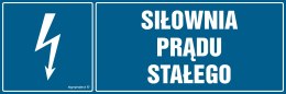 Znak HH049 Siłownia prądu stałego, 200x67 mm, PN - Płyta 1 mm