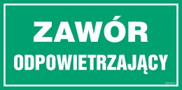 Znak JD024 Zawór odpowietrzający, 400x200 mm, FN - Folia samoprzylepna