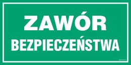 Znak JD028 Zawór bezpieczeństwa, 200x100 mm, FN - Folia samoprzylepna