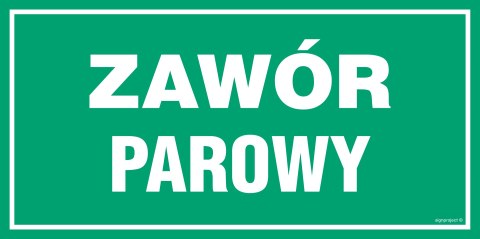 Znak JD029 Zawór parowy, 1000x500 mm, FN - Folia samoprzylepna