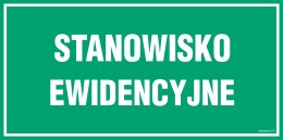 Znak JE014 Stanowisko ewidencyjne, 300x150 mm, PN - Płyta 1 mm