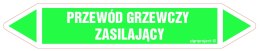 Znak JF366 PRZEWÓD GRZEWCZY ZASILAJĄCY - arkusz 2 naklejek, 563x100 mm, FN - Folia samoprzylepna