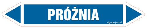 Znak JF384 PRÓŻNIA - arkusz 2 naklejek, 563x100 mm, FN - Folia samoprzylepna