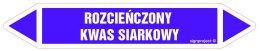 Znak JF406 ROZCIEŃCZONY KWAS SIARKOWY - arkusz 2 naklejek, 563x100 mm, FN - Folia samoprzylepna