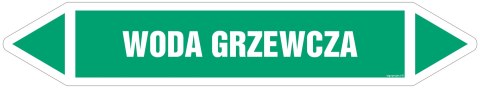 Znak JF486 WODA GRZEWCZA - arkusz 2 naklejek, 563x100 mm, FN - Folia samoprzylepna