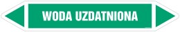 Znak JF504 WODA UZDATNIONA - arkusz 2 naklejek, 563x100 mm, FN - Folia samoprzylepna