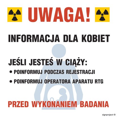 Znak KA001 Znak ostrzegawczy do oznakowania opakowania bezpośredniego otwartego źródła promieniowania, 230x230 mm, FN - Folia sa