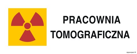 Znak KA018 Znak ostrzegawczy do oznakowania pracowni akceleratorowej, 250x100 mm, FN - Folia samoprzylepna