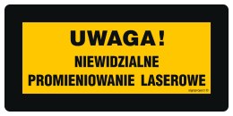 Znak KB008 Ekspozycja rtg nie wchodzić, 200x100 mm, PN - Płyta 1 mm