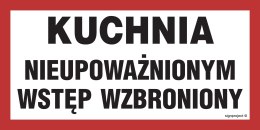 Znak NC035 `, 800x400 mm, PN - Płyta 1 mm