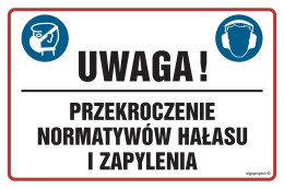 Znak NC066 Uwaga, 200x133 mm, PN - Płyta 1 mm