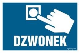 Znak NC128 Dzwonek, 200x133 mm, FN - Folia samoprzylepna