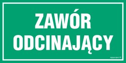 Znak ND031 Zawór odcinający, 200x100 mm, FN - Folia samoprzylepna