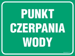 Znak OB013 Punkt czerpania wody, 400x300 mm, PN - Płyta 1 mm