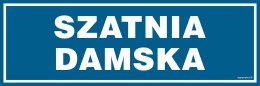 Znak PA015 Szatnia damska, 150x50 mm, FN - Folia samoprzylepna