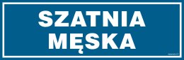 Znak PA016 Szatnia męska, 300x100 mm, PN - Płyta 1 mm