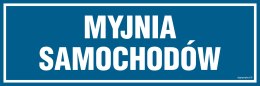 Znak PA052 Myjnia samochodów, 300x100 mm, FN - Folia samoprzylepna