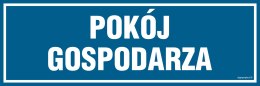 Znak PA059 Pokój gospodarza, 150x50 mm, FN - Folia samoprzylepna