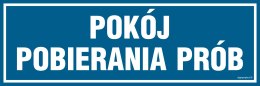 Znak PA061 Pokój pobierania prób, 150x50 mm, FN - Folia samoprzylepna