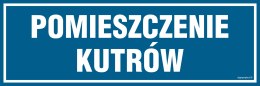 Znak PA063 Pomieszczenie kutrów, 150x50 mm, PN - Płyta 1 mm