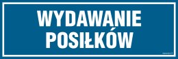 Znak PA090 Wydawanie posiłków, 150x50 mm, PN - Płyta 1 mm