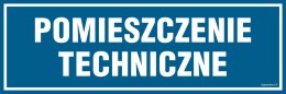 Znak PA137 Pomieszczenie techniczne, 300x100 mm, FN - Folia samoprzylepna