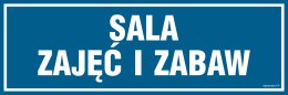 Znak PA164 Sala zajęć i zabaw, 300x100 mm, FN - Folia samoprzylepna