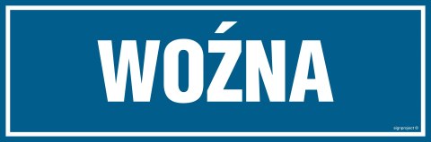 Znak PA166 Woźna, 300x100 mm, PN - Płyta 1 mm