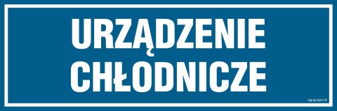 Znak PA207 Urządzenie chłodnicze, 300x100 mm, FN - Folia samoprzylepna