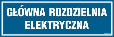 Znak PA221 Główna rozdzielnia elektryczna, 150x50 mm, FN - Folia samoprzylepna